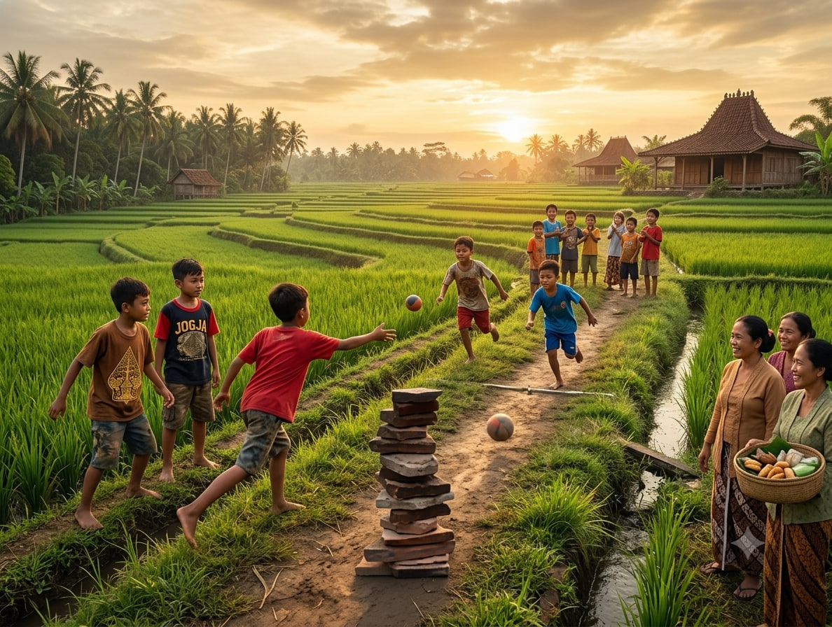 Gamparan: A Traditional Stone Game of Accuracy and Teamwork