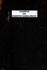 HANDBUCH DES GESAMTEN HANDELSRECHT (4223)