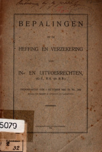 BEPALINGEN OP DE HEFFING EN VERZEKERING VAN IN- EN UITVOERRECHTEN (5079)