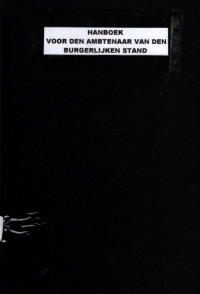 HANDBOEK VOOR DEN AMBTENAAR VAN DEN BURGERLIJKEN STAND (5310)