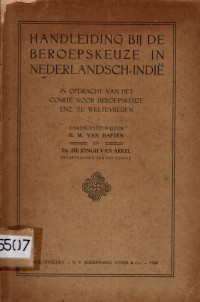 HANDLEIDING BIJ DE BEROEPSKEUZE IN NEDERLANDSCH-INDIË (5507)