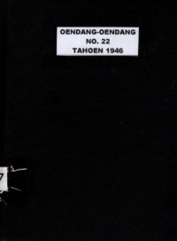 OENDANG-OENDANG NO. 22 TAHOEN 1946 TENTANG PETJATATAN NIKAH, TALAK DAN ROEDJOEK (5527)
