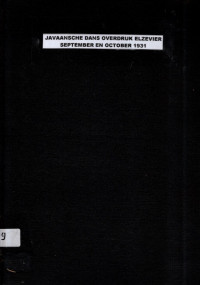 JAVAANSCHE DANS OVERDRUK ELZEVIER SEPTEMBER EN OCTOBER 1931 (5819)