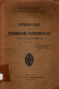 INTRODUCTION À LA PSYCHOLOGIE EXPÉRIMENTALE (6275)