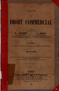 TRAITÉ DE DROIT COMMERCIAL (4242)