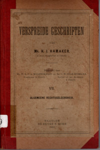 VERSPREIDE GESCHRIFTEN: VII. ALGEMEENE RECHTSGELEERDHEID (4279)
