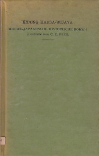 KIDUNG HARSA - WIJAYA MIDDEL JAVAANSCHE HISTORISCHE ROMAN