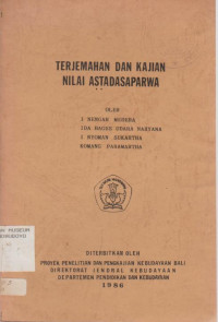 TERJEMAHAN DAN KAJIAN NILAI ASTADASAPARWA