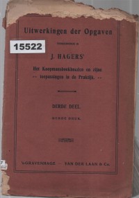 Uitwerkingen der Opgaven Voorkomende in J. Hagers' 