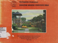 PETUNJUK PAMERAN MUSEUM NEGERI PROPINSI BALI