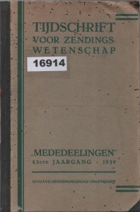Tijdschrift voor Zendingswetenschap 