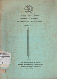 LAPORAN HASIL SURVAI PENGADAAN KOLEKSI DI KABUPATEN KULONPROGO (BUKU III)