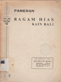 PAMERAN RAGAM HIAS KAIN BALI