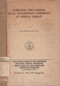 SUMBANGAN PARA SARJANA DALAM PENGEMBANGAN KARAWITAN DI AMERIKA SERIKAT