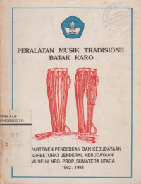 PERALATAN MUSIK TRADISIONAL BATAK KARO