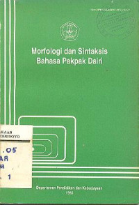 MORFOLOGI DAN SINTAKSIS BAHASA PAKPAK DAIRI