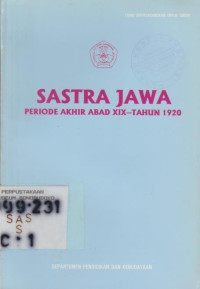 SASTRA JAWA PERIODE AKHIR ABAD XIX--TAHUN 1920