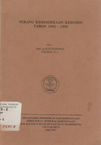 PERANG KEMERDEKAAN KEBUMEN TAHUN 1942-1950
