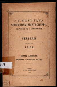 N.V. OOST-JAVA STOOMTRAM-MAATSCHAPPIJ  (GEVESTIGD TE 'S-GRAVENHAGE) (4588)