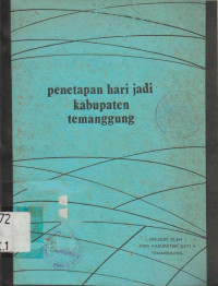 PENETAPAN HARI JADI KABUPATEN TEMANGGUNG