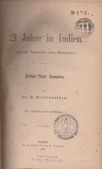 21 JAHRE IN INDIEN, DRIETTER THEIL : SUMATRA
