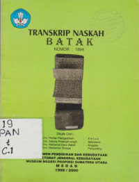 TRANSKRIP NASKAH BATAK NOMOR : 1894