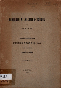 KONINGIN WILHELMINA-SCHOOL TE BATAVIA (4597)