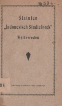 STATUTEN INDONESISCH STUDIEFONDS WELTEVREDEN