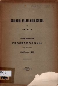 KONINGIN WILHELMINA-SCHOOL TE BATAVIA (4597)