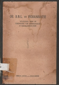 DE B. B. L. EN INDIANISATIE