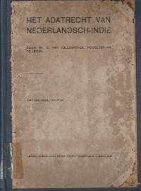 HET ADATRECHT VAN NEDERLANDSCH - INDIE TWEEDE DEEL