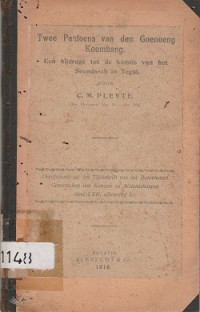 TWEE PANTOENS VAN DEN GOENOENG KOEMBANG