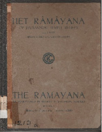 HET RAMAYANA OP JAVAANSCHE TEMPEL RELIEFS