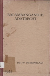 BALAMBANGANSCH ADATRECHT