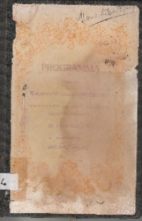 PROGRAMMA VAN DE WAJANG ORANG VOORSTELLING GEHOUDEN IN DEN KRATON TE DJOKJAKARTA IN VIER DAGEN BEGINNENDE DEN 8 STEN FEBRUARI