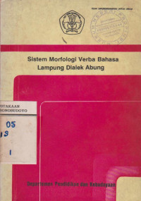 SISTEM MORFOLOGI VERBA BAHASA LAMPUNG DIALEK ABUNG