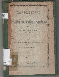 HANDLEIDING BIJ DE OPLEIDING TOT APOTHEKERSBEDIENDE III: DE ENKELVOUDIGE GENEESMIDDELEN ( SIMPLICIA)