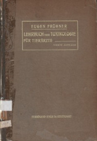 LEHRBUCH DER TOXIKOLOGIE FUR TIERARZTE