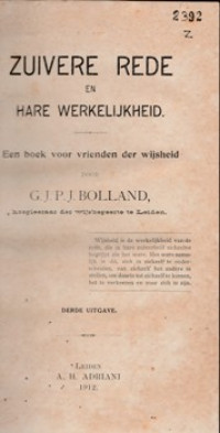 ZUIVERE REDE EN HAREWERKELIJKHEID