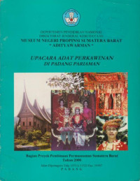 UPACARA ADAT PERKAWINAN DI PADANG PARIAMAN