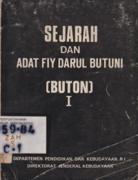 SEJARAH DAN ADAT FIY DARUL BUTUNI (BUTON) I