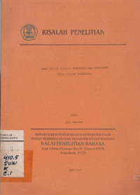 RISALAH PENELITIAN KATA DENGAN SEBAGAI PREPOSISI DAN KONJUNGSI DALAM BAHASA INDONESIA
