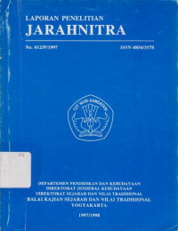 LAPORAN PENELITIAN JARAHNITRA 012 1997/1998