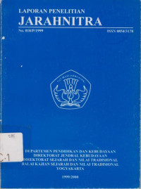 LAPORAN PENELITIAN JARAHNITRA 018 1999/2000