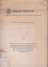 RISALAH PENELITIAN MASALAH 