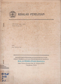 RISALAH PENELITIAN PERNYATAAN MAKNA JAMAK DALAM BAHASA JAWA