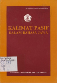KALIMAT PASIF DALAM BAHASA JAWA