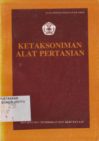 KETAKSONIMAN ALAT PERTANIAN