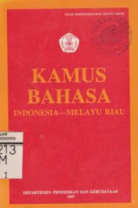 KAMUS BAHASA INDONESIA-MELAYU RIAU