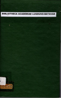 BIBLIOTHECA ACADEMIAE LUGDUNO-BATAVAE (2626)